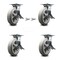 Service Caster 8 Inch Thermoplastic Caster Set with Roller Bearing 4 Brake and 2 Swivel Lock SCC-35S820-TPRRF-SLB-BSL-2-SLB-2 - alternate 2